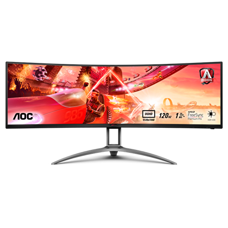 AOC AG493UCX 49"W VA LED 5120x1440 80 000 000:1 4ms 550cd 2x DP 2xHDMI repro