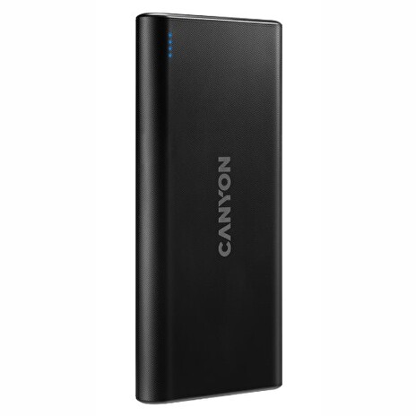 CANYON powerbanka PB-108B,10000mAh Li-pol,Input 5V (MicroUSB/Lightning - Apple),Output 5V (2xUSB-A),černá