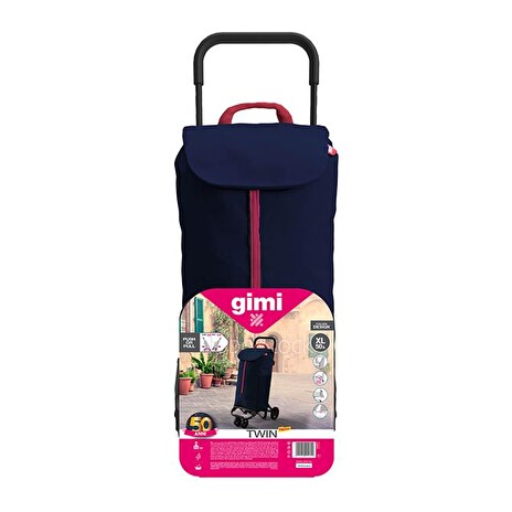 Vozík nákupní GIMI TWIN BLUE 56L 169326