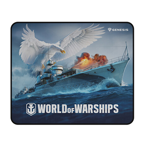 Herní podložka pod myš Genesis CARBON 500 WORLD of WARSHIPS, M 30x25cm