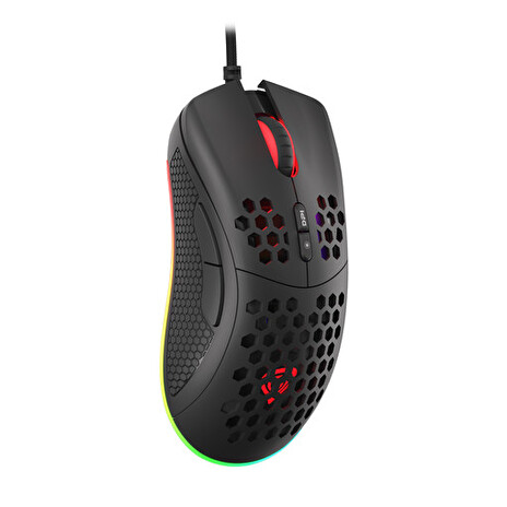 Genesis herní optická myš KRYPTON 555/RGB/8000 DPI/Herní/Optická/8 000 DPI/Drátová USB/Černá