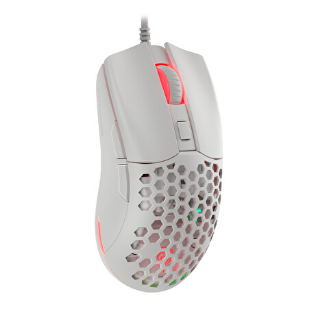Genesis herní optická myš KRYPTON 750/RGB/8000 DPI/Herní/Optická/8 000 DPI/Drátová USB/Bílá
