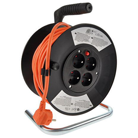 Prodlužovací kabel na bubnu - 4 zásuvky 25m SOLIGHT PB150