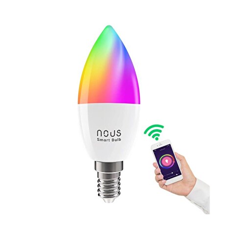 Smart LED žárovka E14 4,5W RGB Nous P4 WiFi Tuya