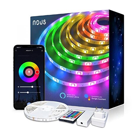Smart LED pásek 12V 40LED/m IP44 36W RGB NOUS F2 10m WiFi Tuya