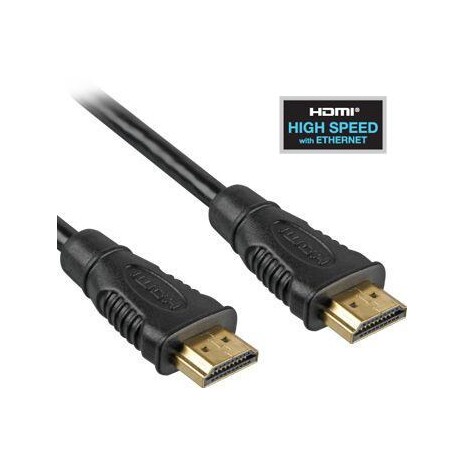 PremiumCord HDMI High Speed + Ethernet kabel, zlacené konektory, 1.5m