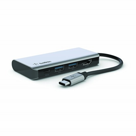 Belkin USB-C 4v1 Multiport adaptér - 4K HDMI, USB-C PD 3.0, 2x USB-A 3.0