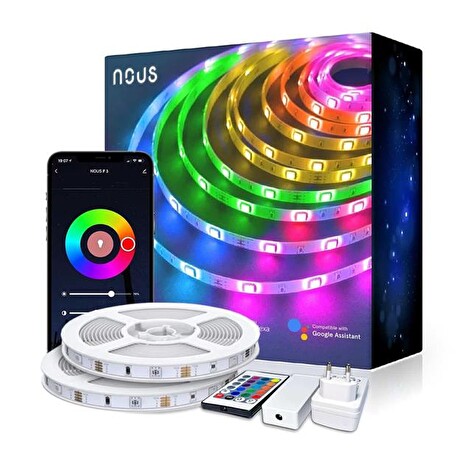 Smart LED pásek 12V 40LED/m IP44 36W RGB NOUS F3 20m WiFi Tuya