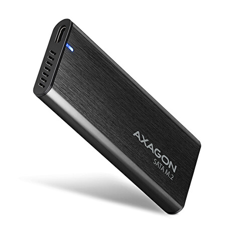 AXAGON EEM2-SBC, USB-C 3.2 Gen 2 - M.2 SATA SSD kovový RAW box, bezšroubkový