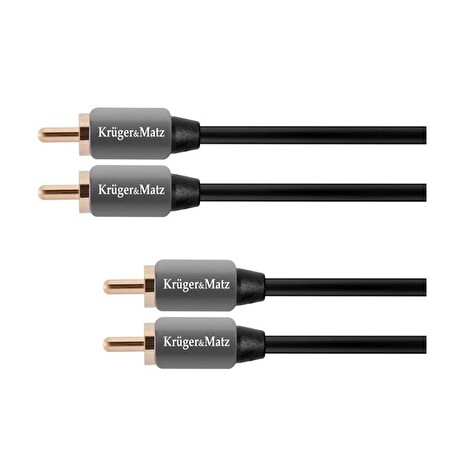 Kabel KRUGER & MATZ 2xCINCH konektor/2xCINCH konektor 1m KM0304