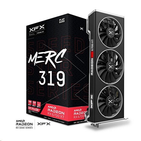 XFX AMD Radeon RX 6700 XT SPEEDSTER MERC319 BLACK 12GB GDDR6, DP 3 HDMI