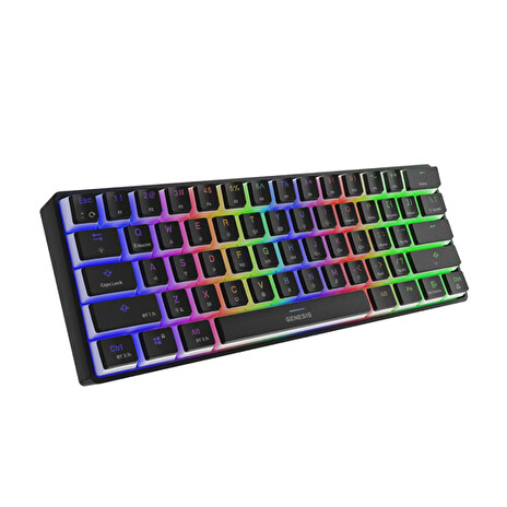 Genesis herní klávesnice THOR 660 RGB/Bezdrátová Bluetooth/US layout/Černá