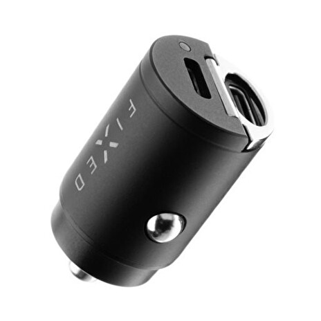 Nabíječka FIXED s 2xUSB-C výstupem v miniaturním provedení, podpora PD, 30W, černá