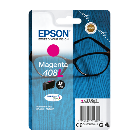 EPSON Singlepack Magenta 408L DURABrite Ultra Ink