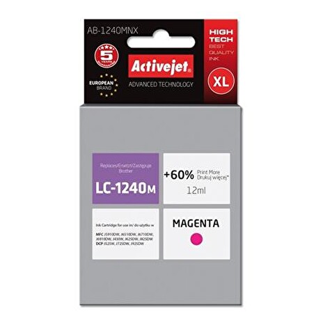 ActiveJet inkoust Brother LC-1240M, 12 ml, new AB-1240MNX