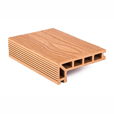 Terasové prkno G21 zakončovací, 2,5 x 14,8 x 400 cm, Light Wood, WPC
