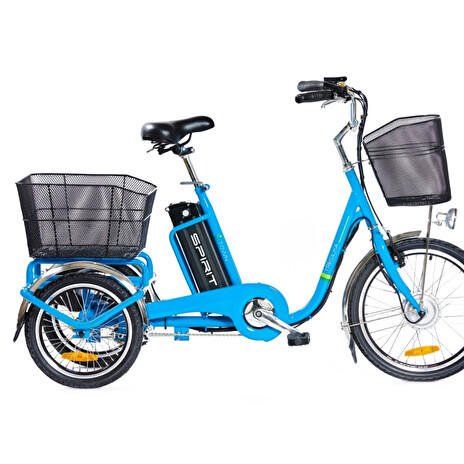 Elektrokolo Spirit SHOPPING3, tříkolka, kola 20", modrá, 250W, 36V/18Ah