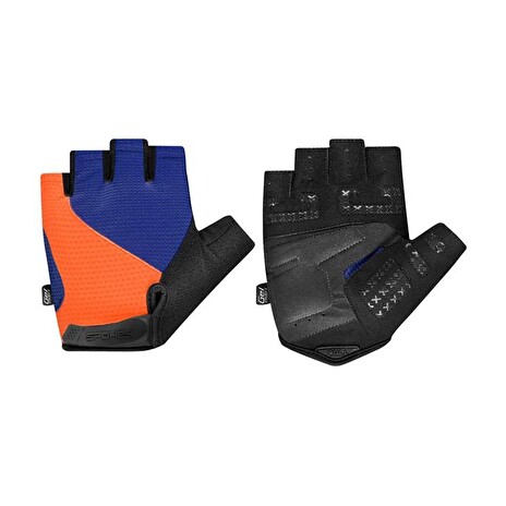 Rukavice cyklistické SPOKEY EXPERT pánské modro-oranžové vel.L