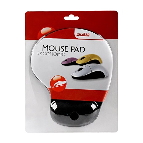 4W Podložka pod myš ergonomická gelová Red