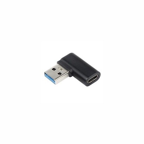 PremiumCord USB redukce USB-C - USB3.0 typ A (F/M), zahnutá 90°