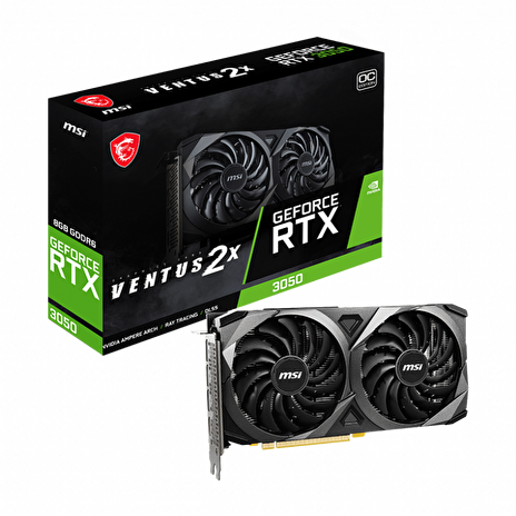 MSI VGA NVIDIA GeForce RTX 3050 VENTUS 2X 8G OC, RTX 3050, 8GB GDDR6, 3xDP, 1xHDMI