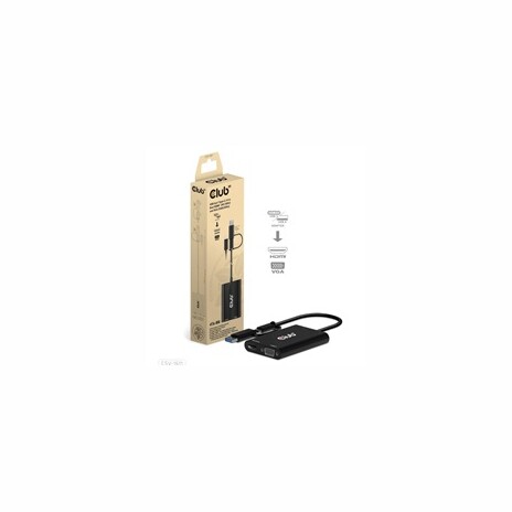 Club3D adaptér USB Gen1 Type-C/-A to Dual HDMI (4K/30Hz) / VGA (1080/60Hz)