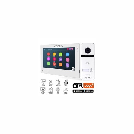 SET Videotelefon VERIA 3001-W (Wi-Fi) bílý + vstupní stanice VERIA 301