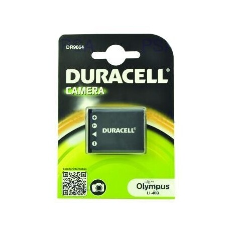 DURACELL Baterie - DR9664 pro Olympus, Nikon NP-45, černá, 630 mAh, 3.7V
