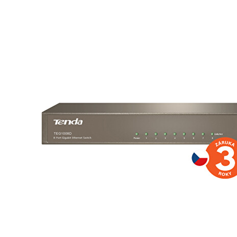 Tenda TEG1008D - 8x Gigabit Desktop Ethernet Switch 10/100/1000 Mb/s