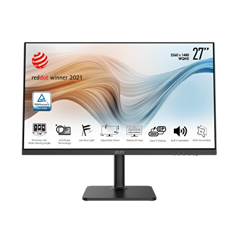MSI Modern/MD271QP/27"/IPS/QHD/75Hz/5ms/Black/2R