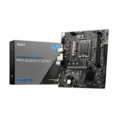 MSI MB Sc LGA1700 PRO B660M-E DDR4, Intel B660, 2xDDR4, 1xHDMI, 1xVGA, mATX