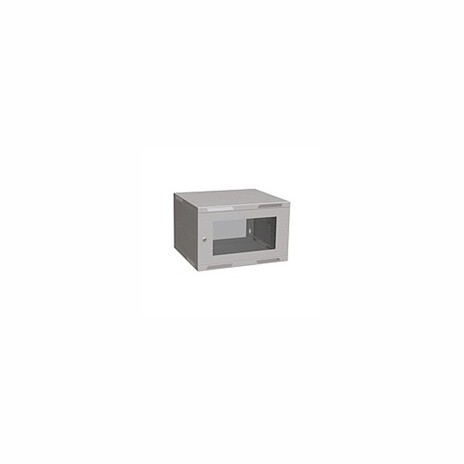 Solarix rozvaděč nástěnný skládaný SENSA LITE 6U 450mm, dveře sklo, RAL 7035, SENSA-L-6U-545-11-G