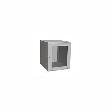 Solarix rozvaděč nástěnný skládaný SENSA LITE 12U 600mm, dveře sklo, RAL 7035, SENSA-L-12U-56-11-G