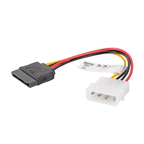 LANBERG Molex (M) na SATA (F) kabel 15cm