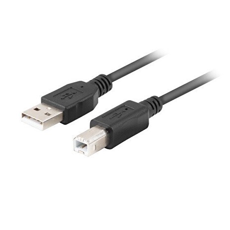 LANBERG USB-A (M) na USB-B (M) 2.0 kabel 1m, černý