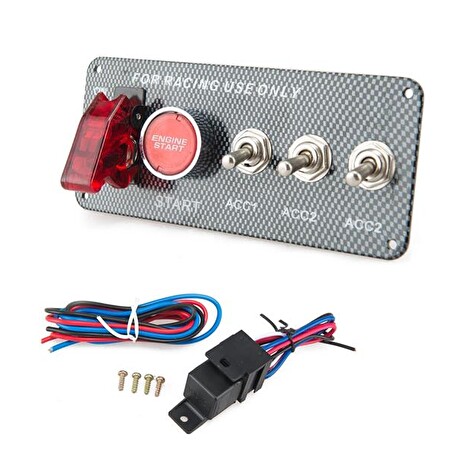 Tlačítko START + 4x spínač STU 47161 12V