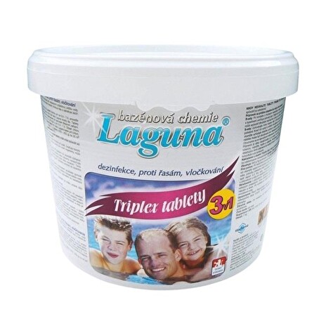 Multifunkční tablety pro chlorovou dezinfekci bazénové vody LAGUNA 3v1 Triplex 5kg