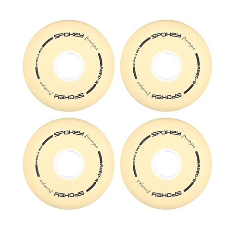 Náhradní kolečka k bruslím SPOKEY FREESPO WHITE SET 80mm
