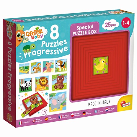 Hračka Liscianigioch Carotina Baby 9 Puzzle - Zvířátka