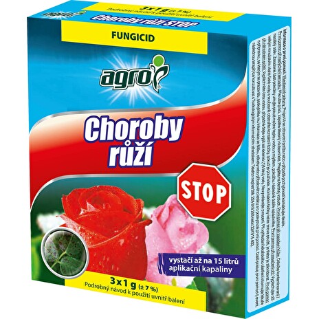 Přípravek Agro Choroby růží STOP 3 x 1 g