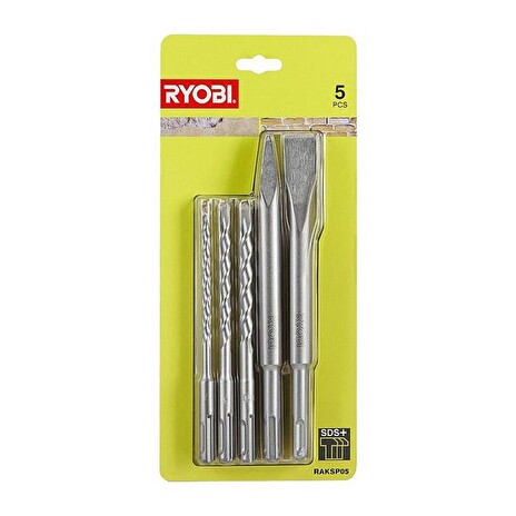 Sada vrtáků a sekáčů do zdiva SDS+ RYOBI RAKSP0 5ks