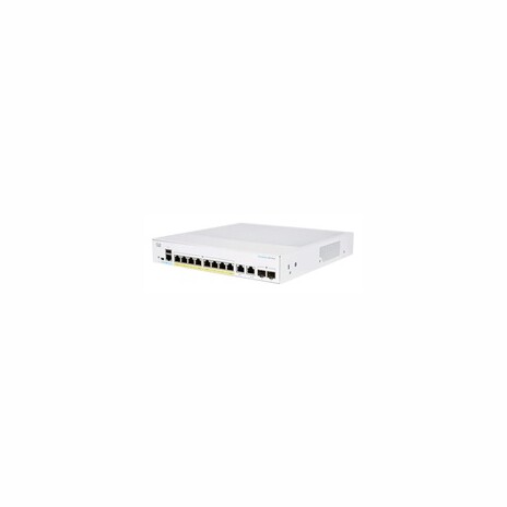 Cisco switch CBS250-8FP-E-2G, 8xGbE RJ45, 2xRJ45/SFP combo, fanless, PoE+, 120W - REFRESH