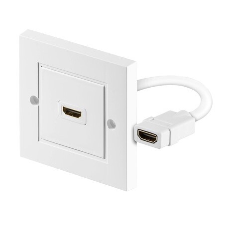 PremiumCord HDMI, zásuvka v panelu, 1x HDMI A - HDMI A Female/Female, bílá