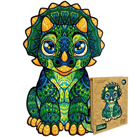 Puzzle Puzzler dřevěné, barevné - Milý Charlie