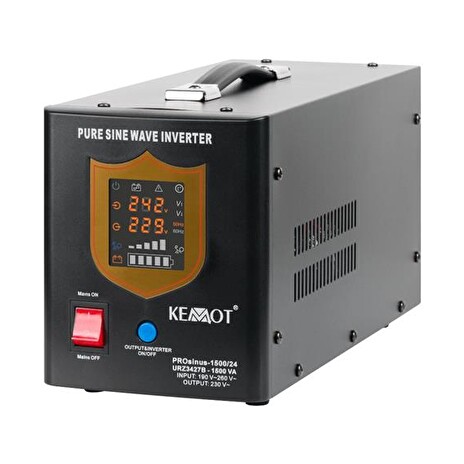 Zdroj záložní KEMOT PROsinus-1500/24 ​​1050W 24V Black