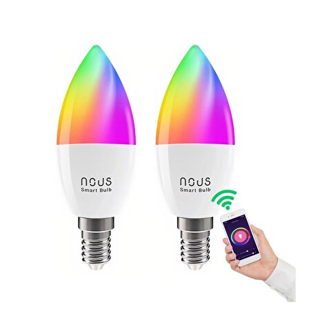 Smart LED žárovka E14 4,5W RGB NOUS P4/2pack WiFi Tuya sada 2ks