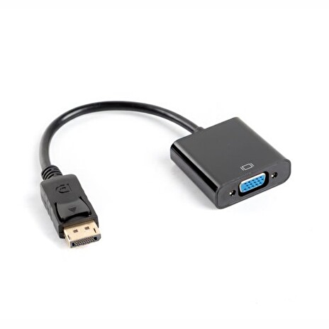 LANBERG adaptér DisplayPort 1.1 na VGA, M/F, kabel 20cm, černý
