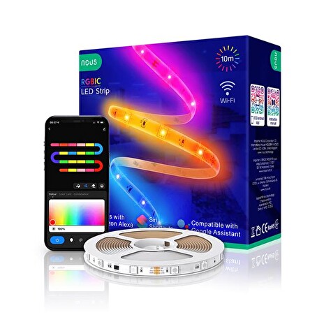 Smart LED pásek 12V 40LED/m IP44 24W RGB Nous F5 10m WiFi Tuya