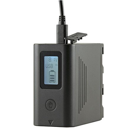 Baterie Jupio *ProLine* NP-F970 LCD (Micro USB + Type C input / USB 5V 2.1A output) 10050mAh