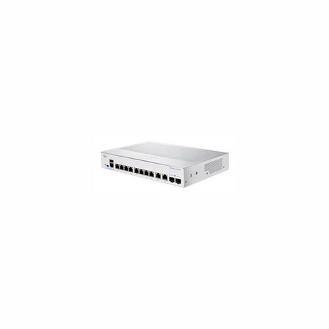 Cisco switch CBS250-8T-E-2G-UK, 8xGbE RJ45, 2xRJ45/SFP combo, fanless - REFRESH